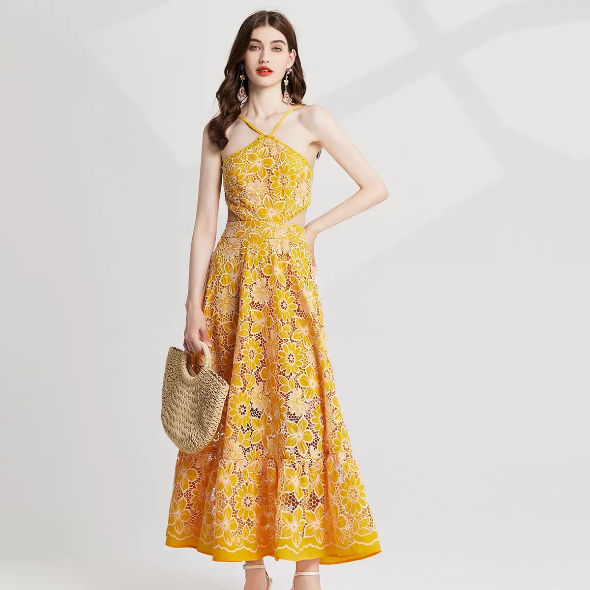 Eyes on me high quality lace dress FD1357 image