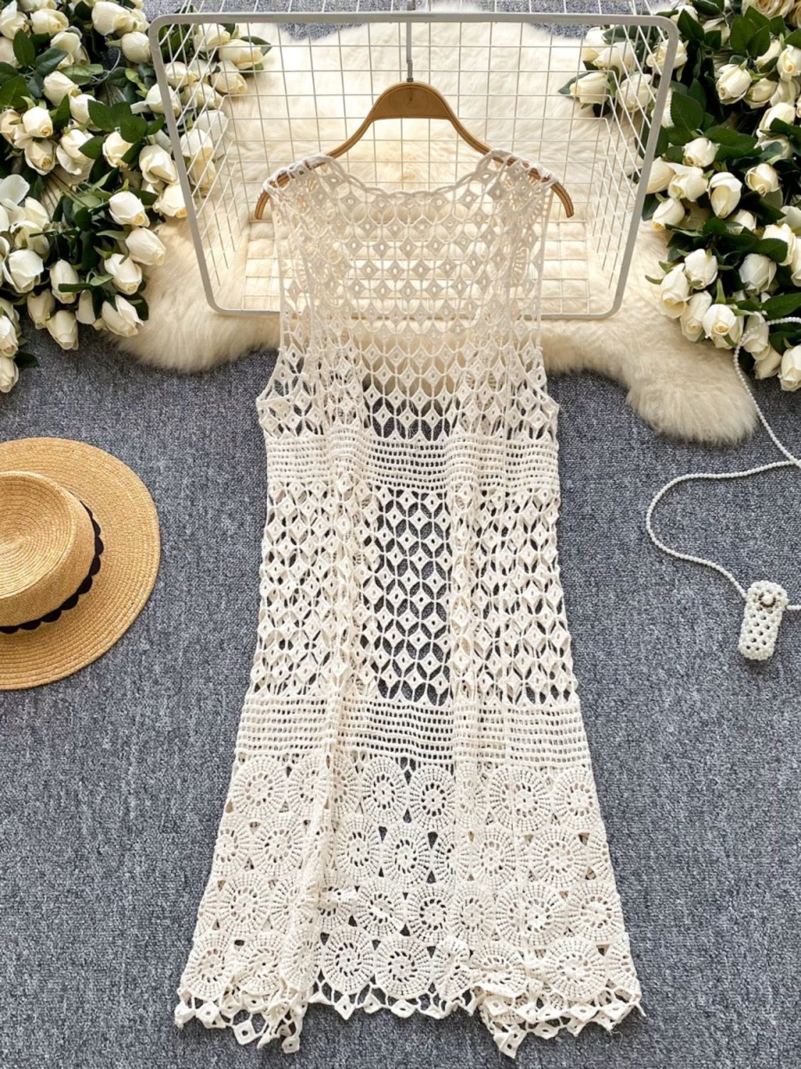 90’s babe designer crotchet kimono KM121 image