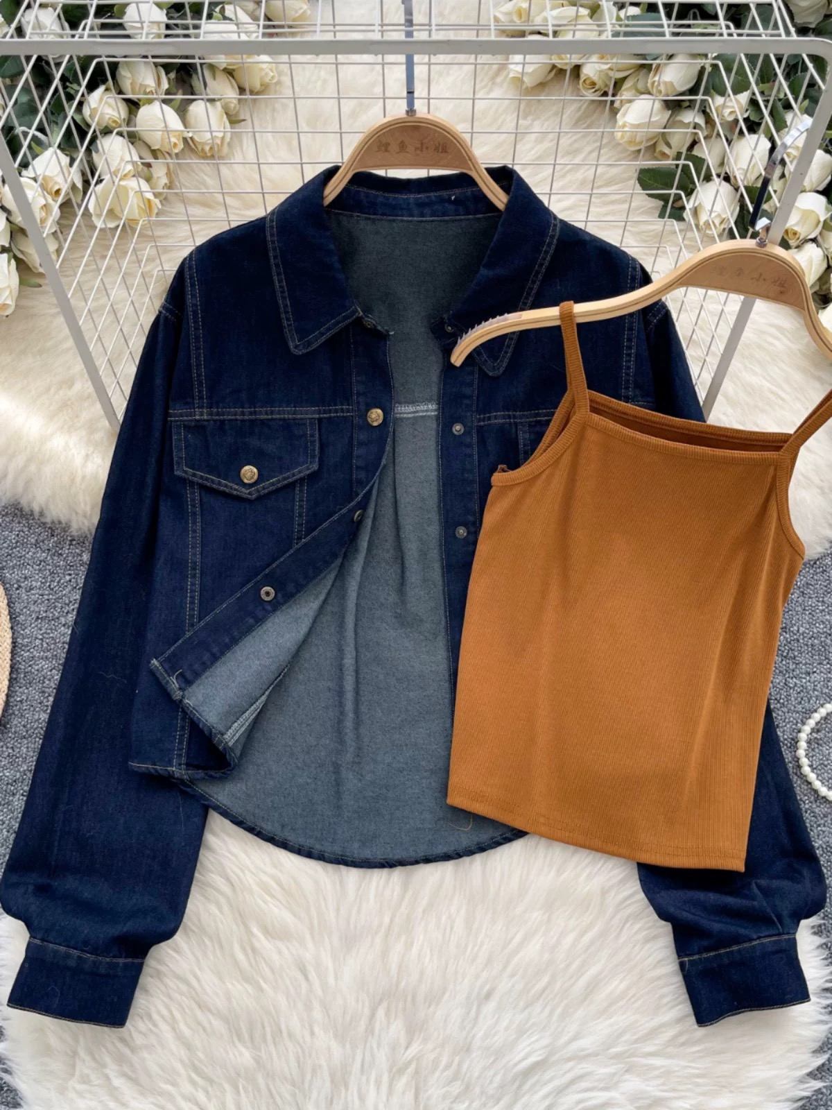 LA babe denim jacket set  DJA129 image