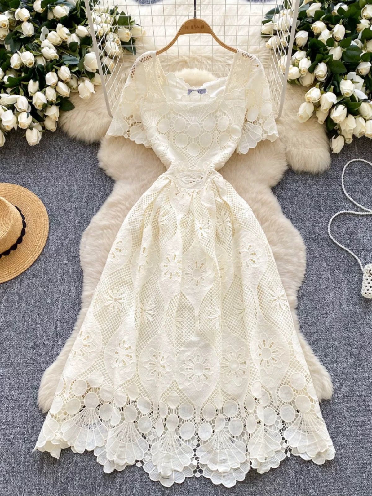 Mi amore high quality lace dress FD1481 image