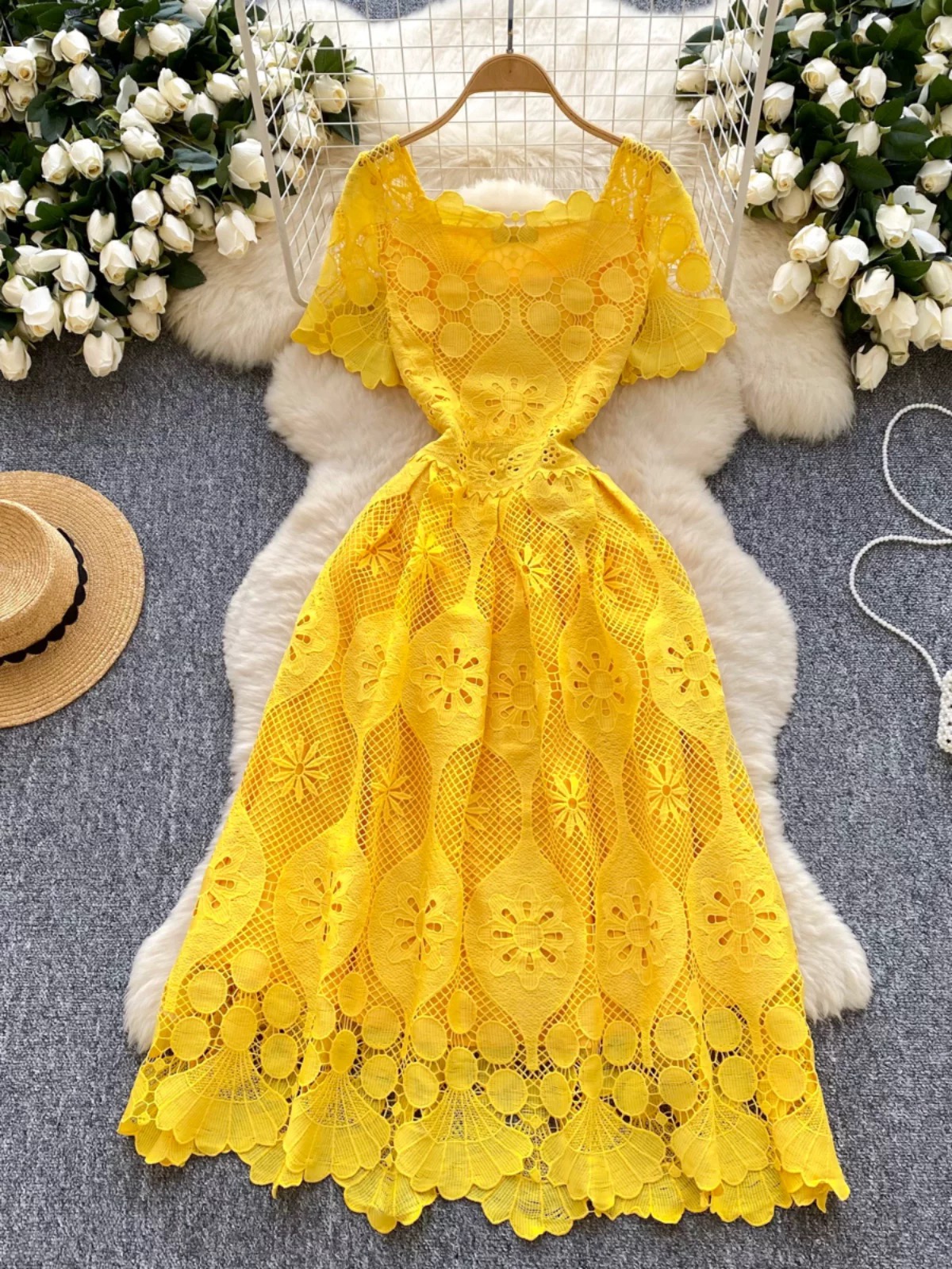 Mi amore high quality lace dress FD1481 image