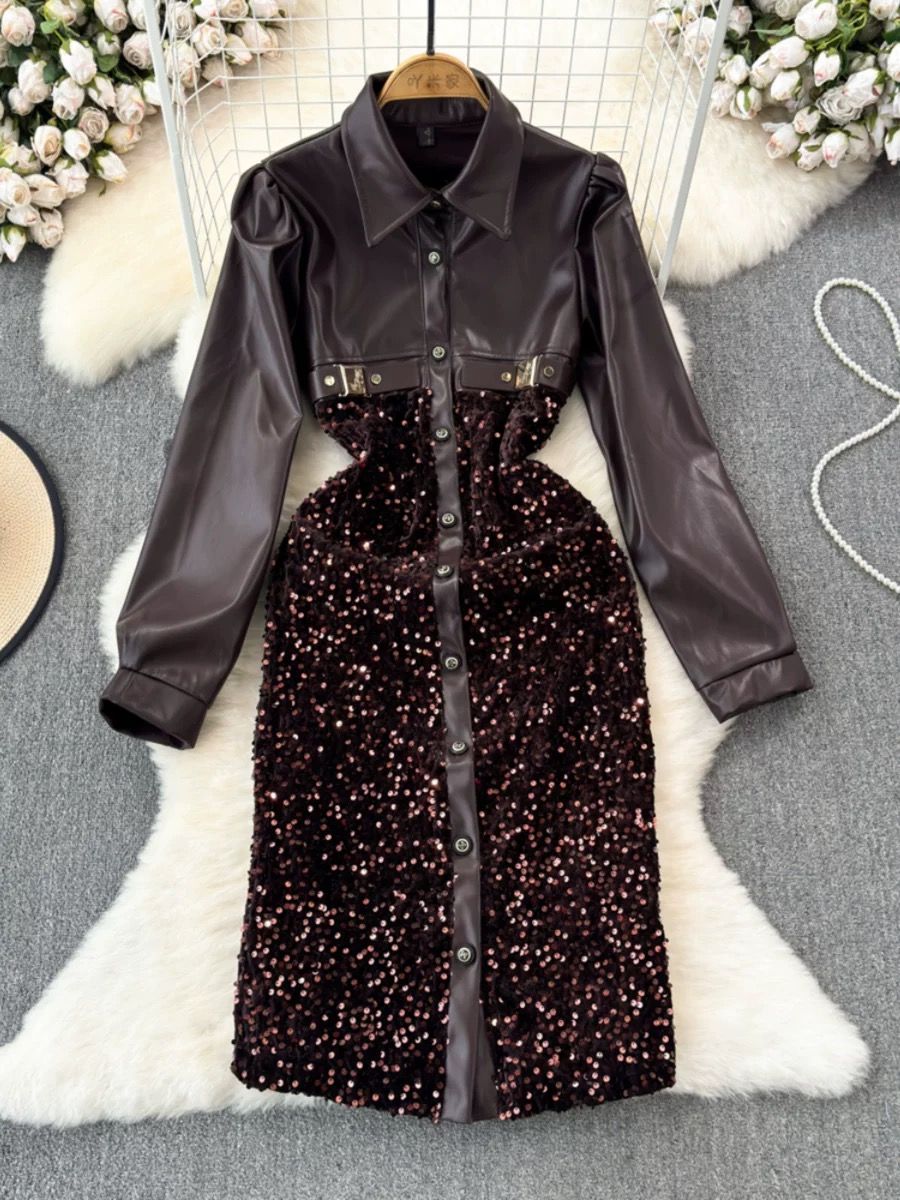 The OG leather sequin dress FBC168 image