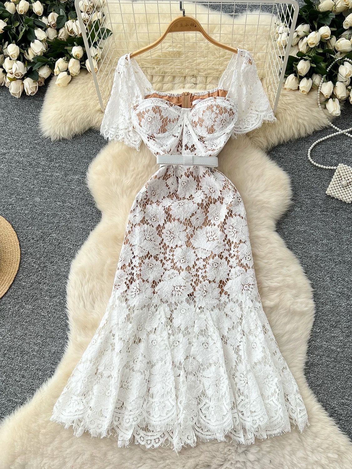 Diamond babe lace dress FD397 image