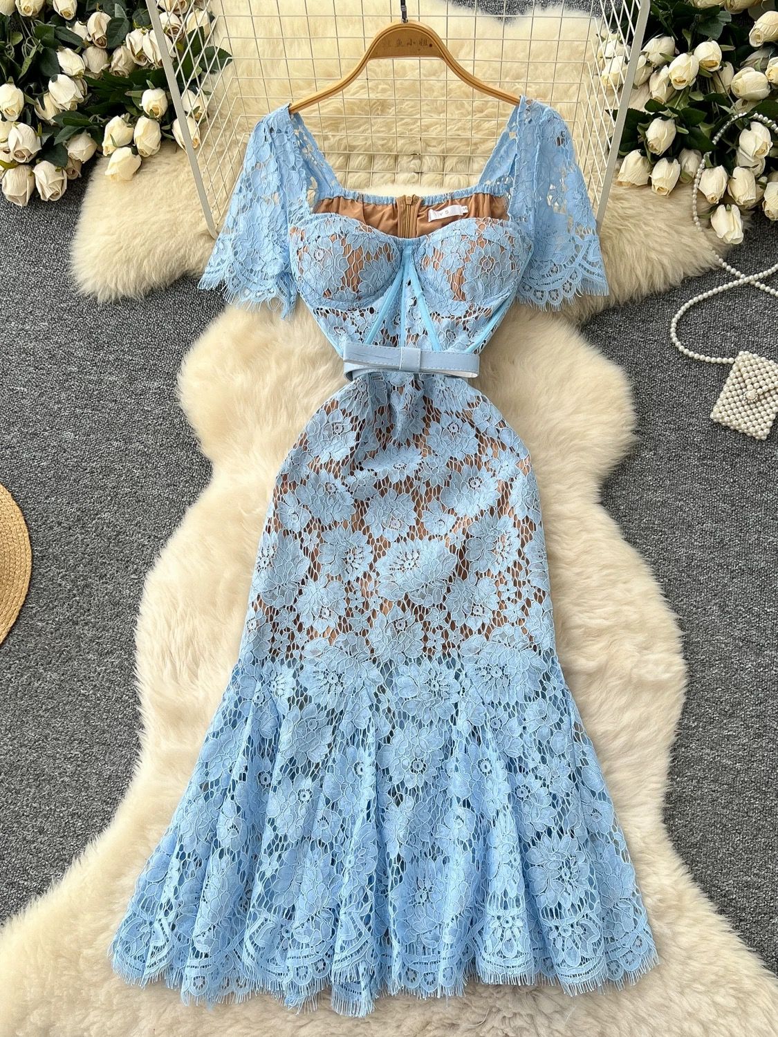 Diamond babe lace dress FD397 image