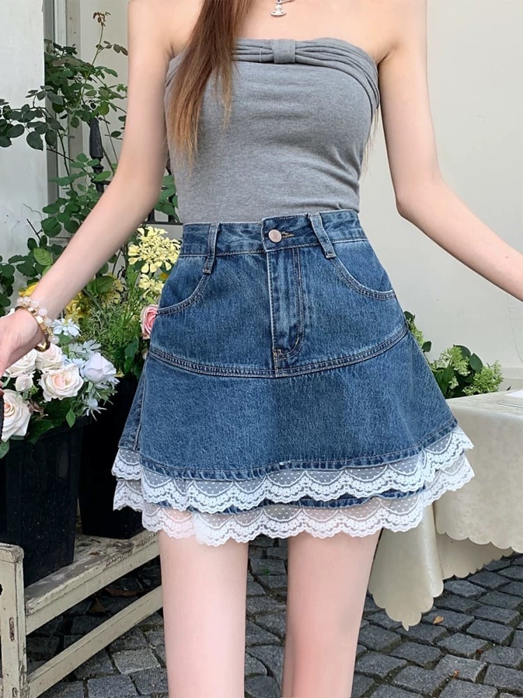 Still fly denim skirt DS109 image