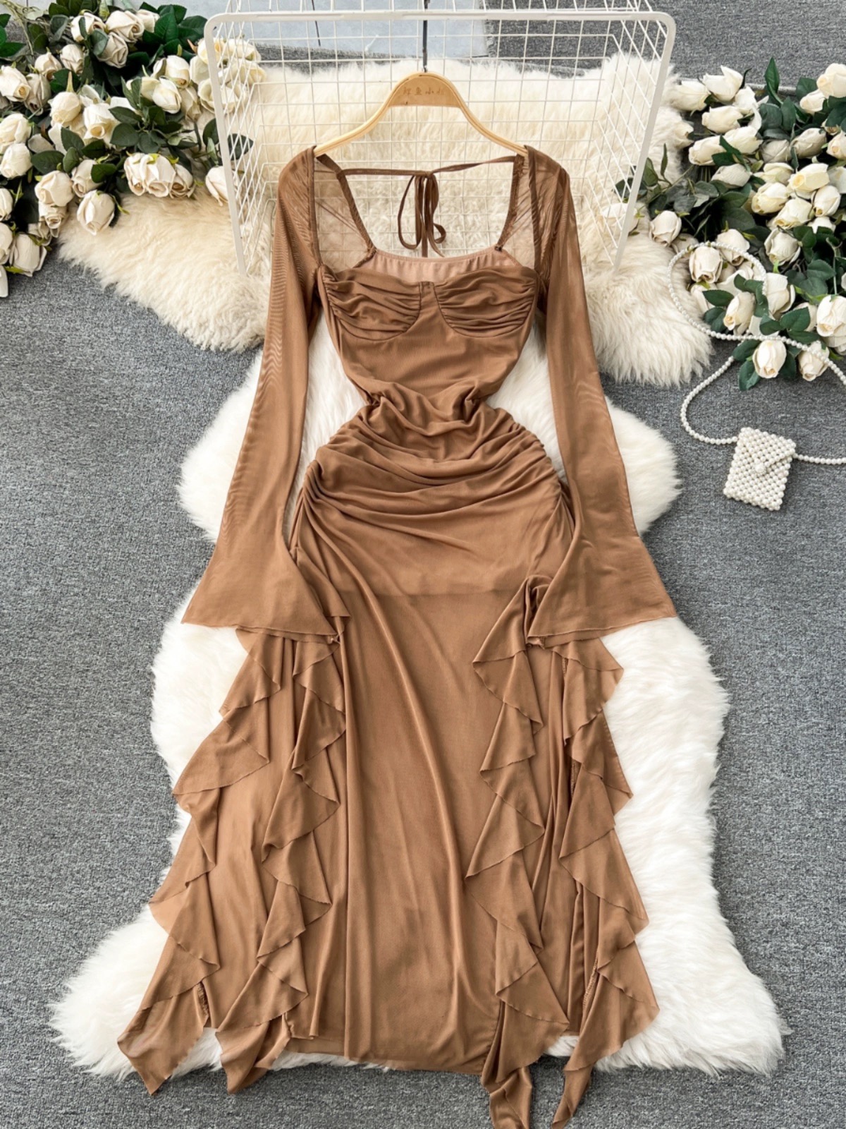 Lasting love ruffle dress CD902