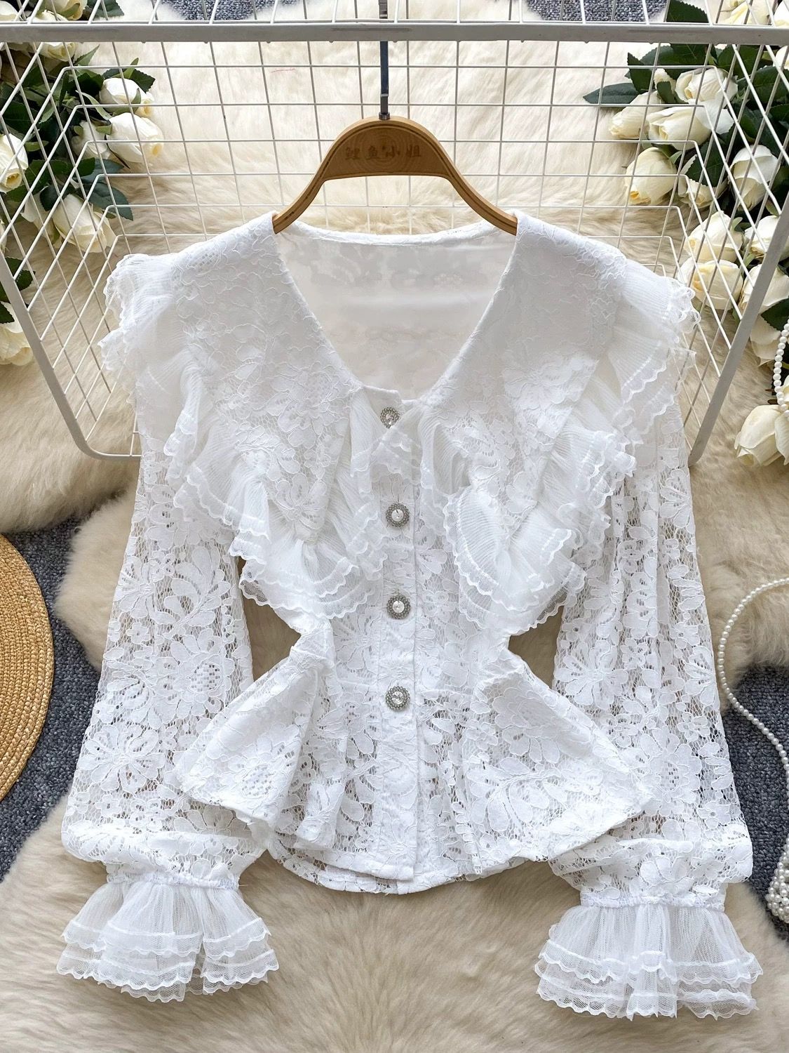 Love attitude lace top FTO244 image