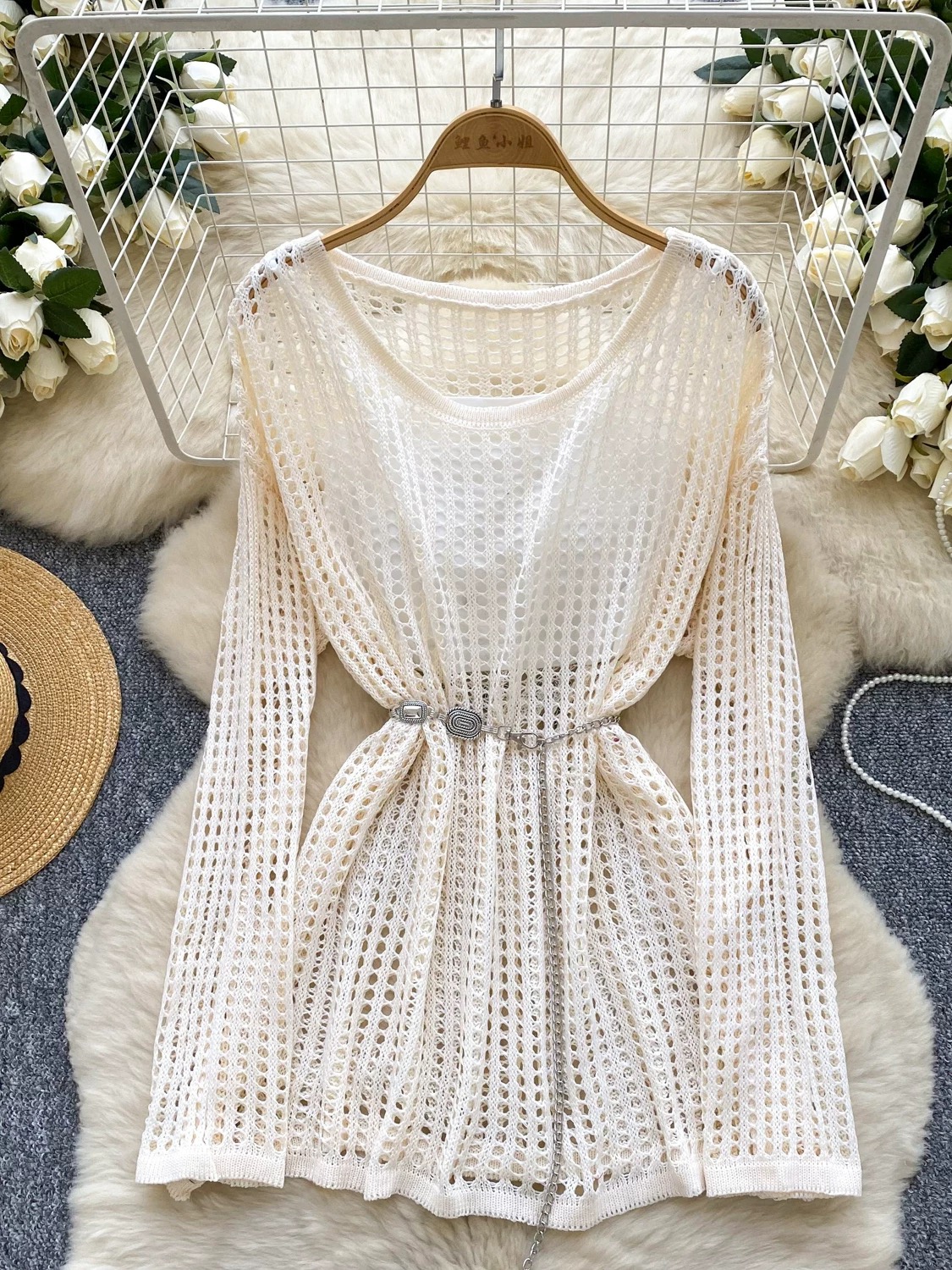 The way I love net & camisole top KTO238 image