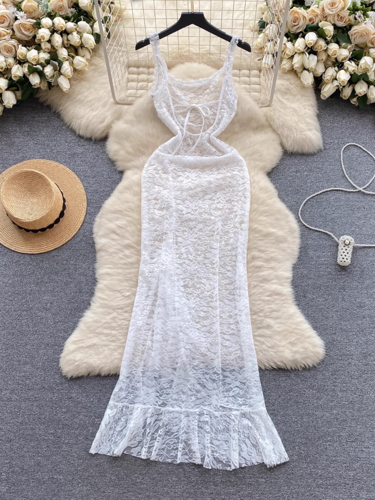 Diamonds and riches lace dress CD1477 image