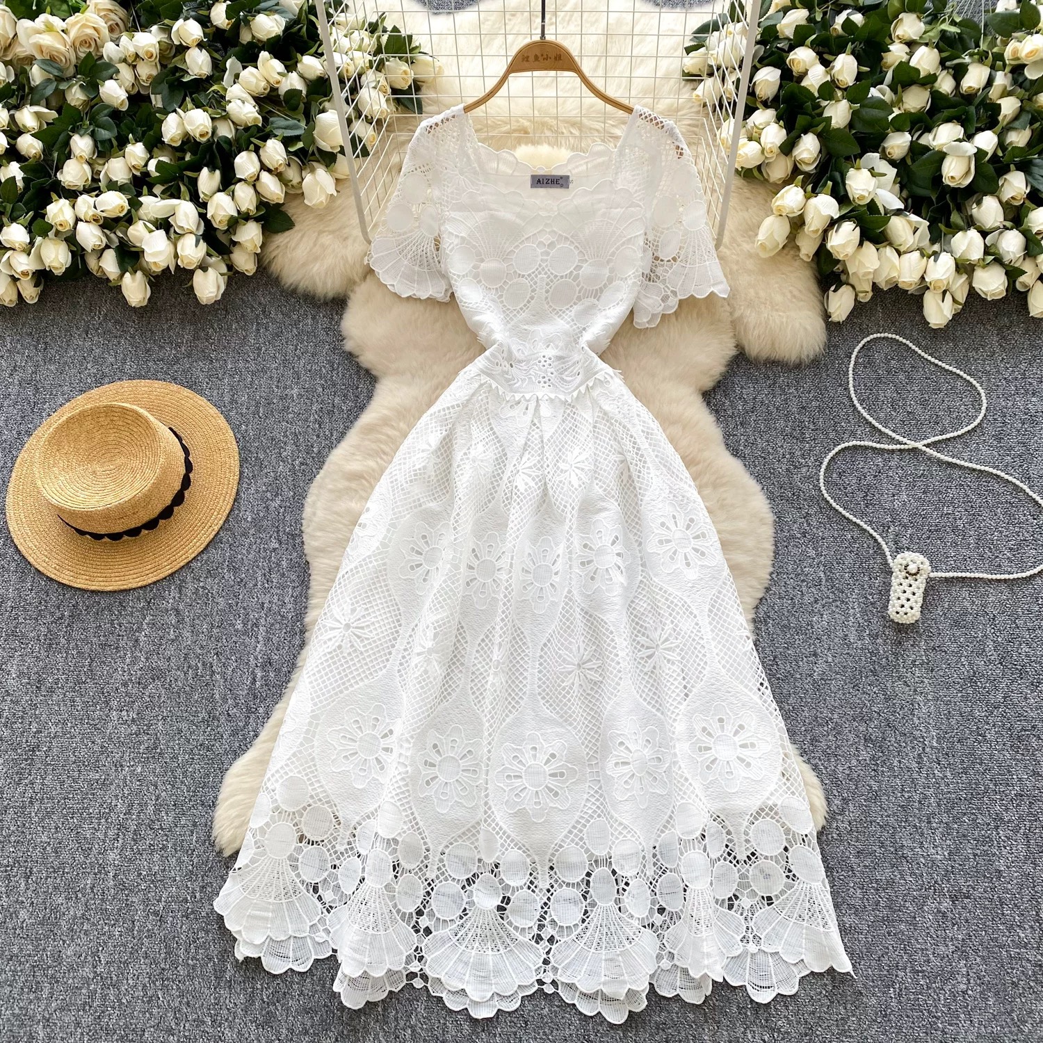 Mi amore high quality lace dress FD1481 image