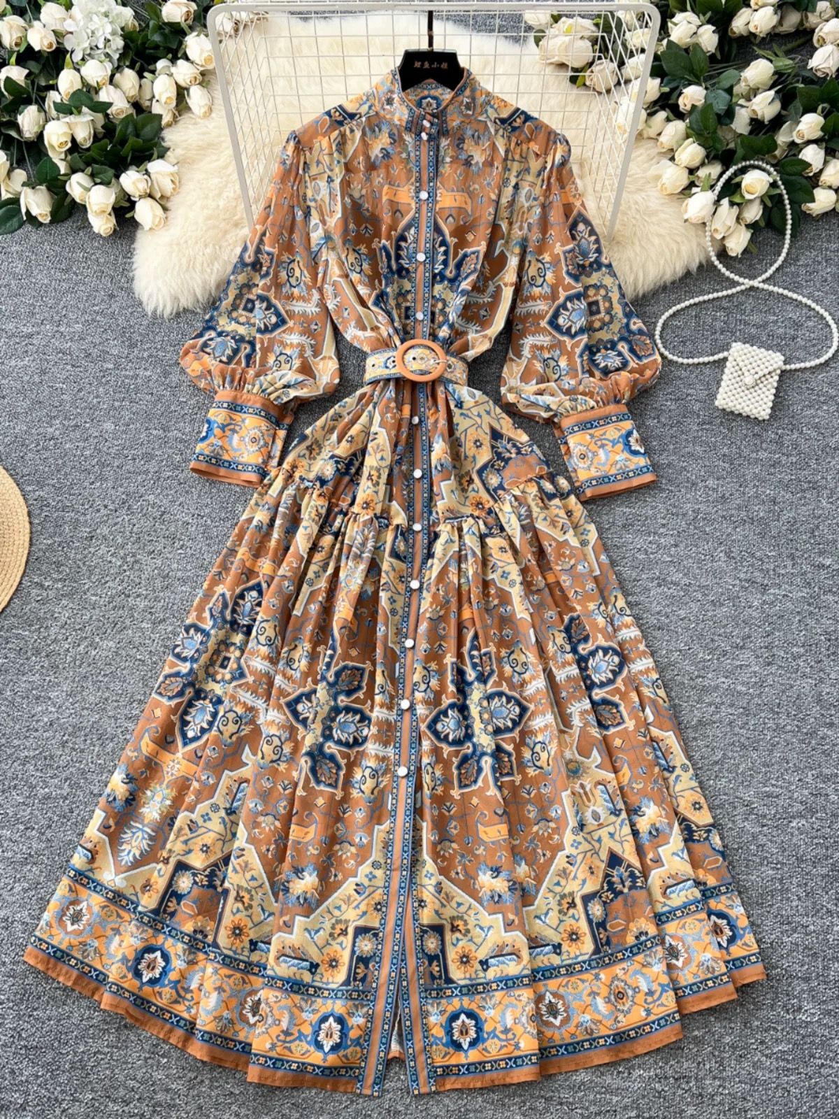 Welcome to my world print dress ED204 image