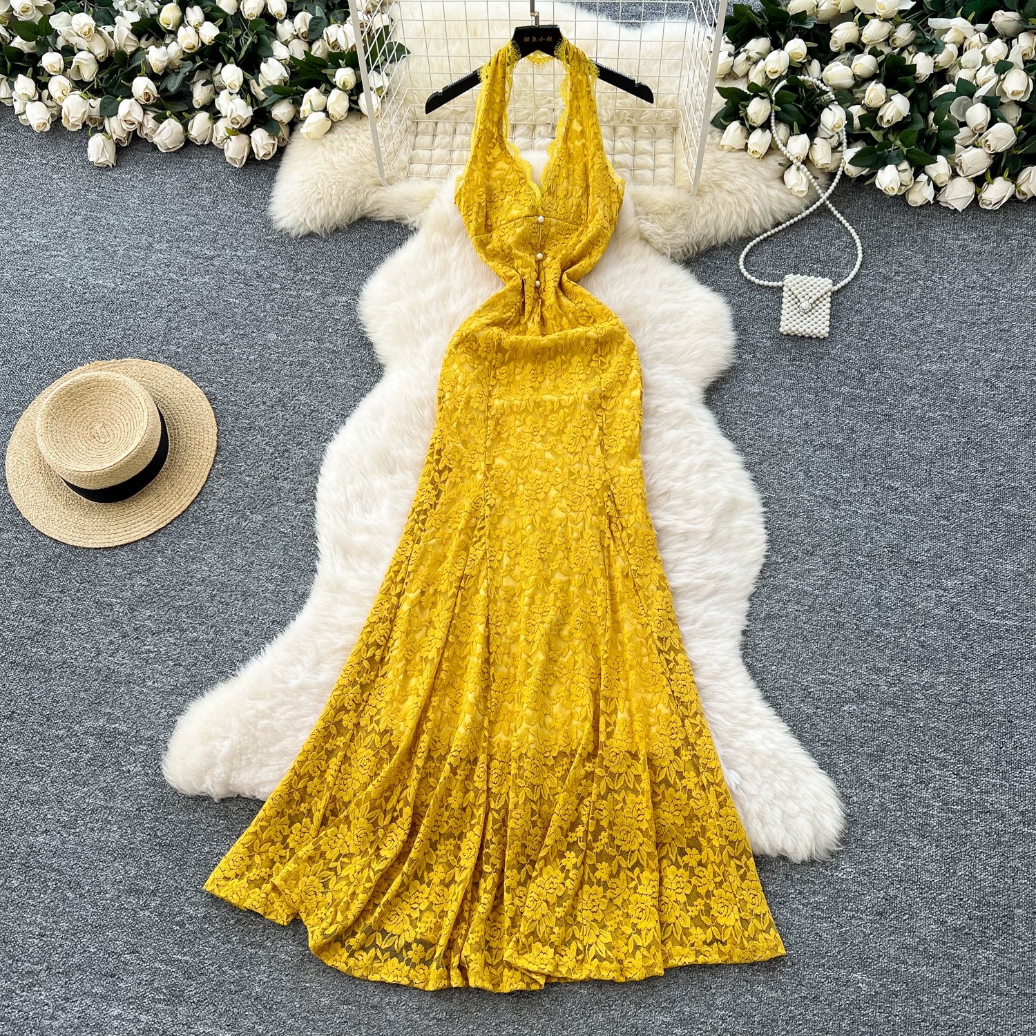 On scene lace dress CD1899