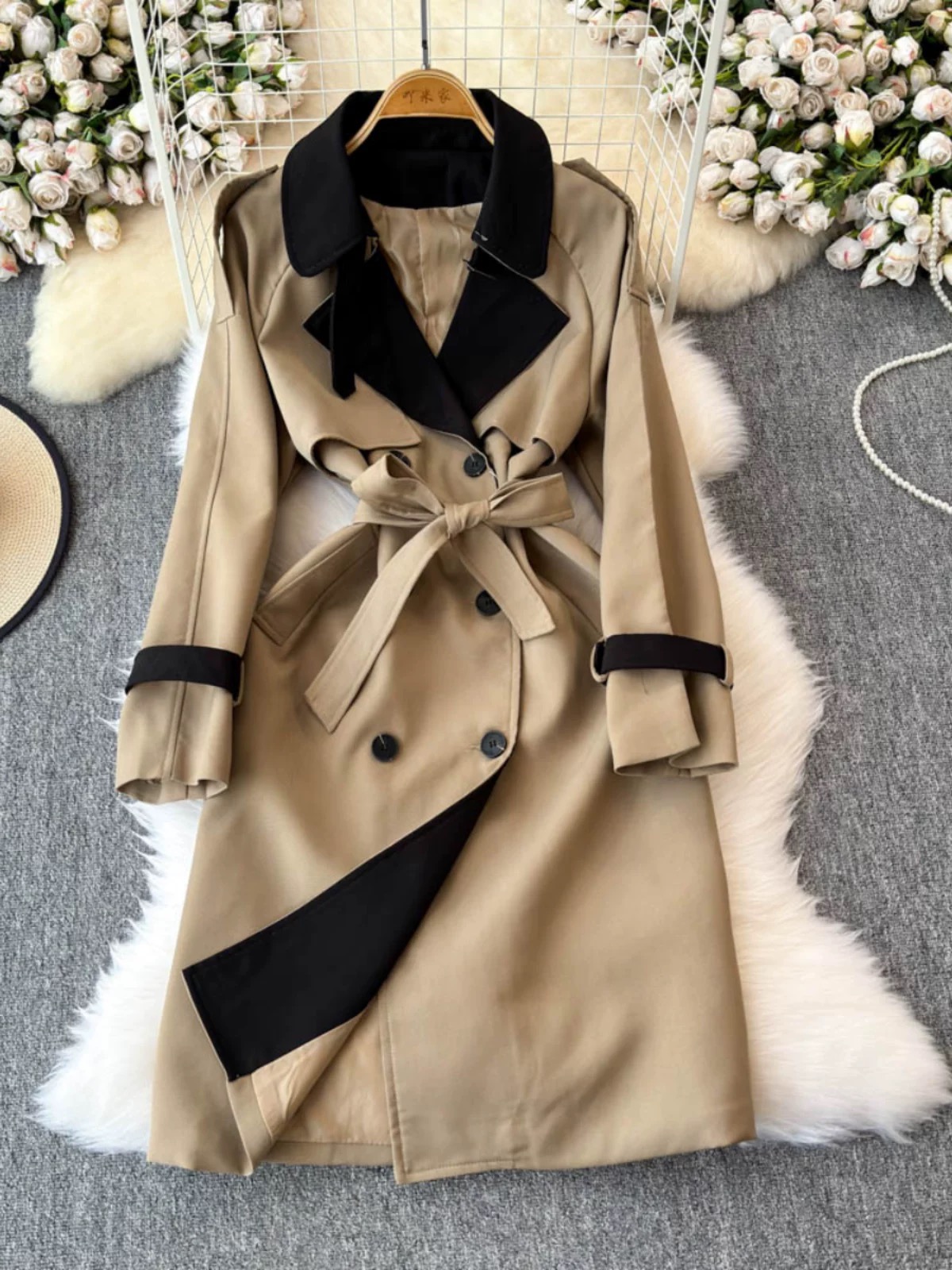 Rosebud trench coat COA168 image