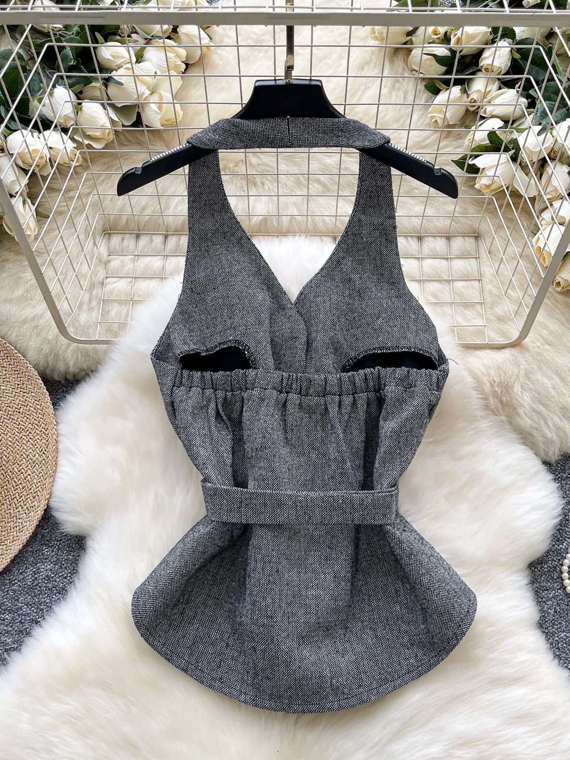 Cross your heart waist coat top FTO323 image