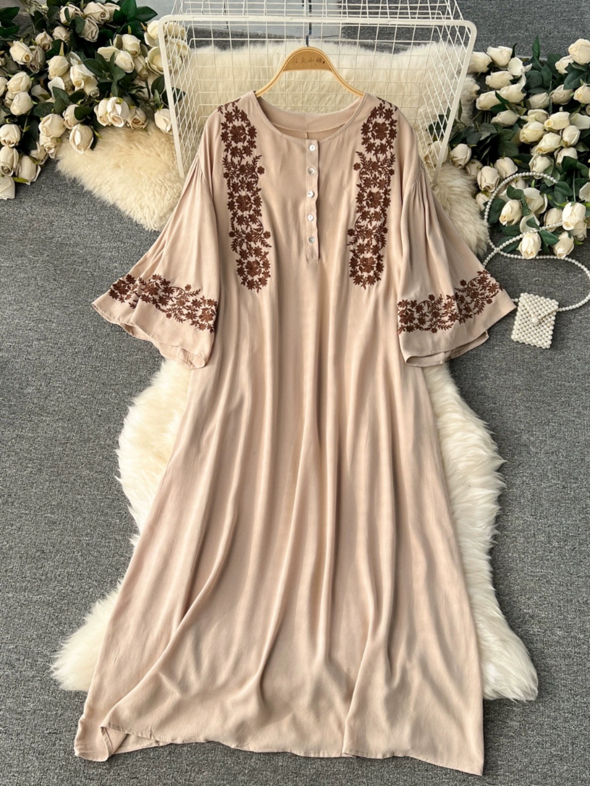 Fast living embroidery dress CD1317
