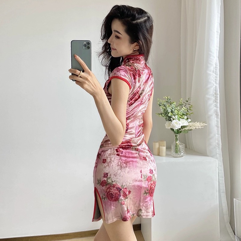 Looking curvy qipao dress Q108 image