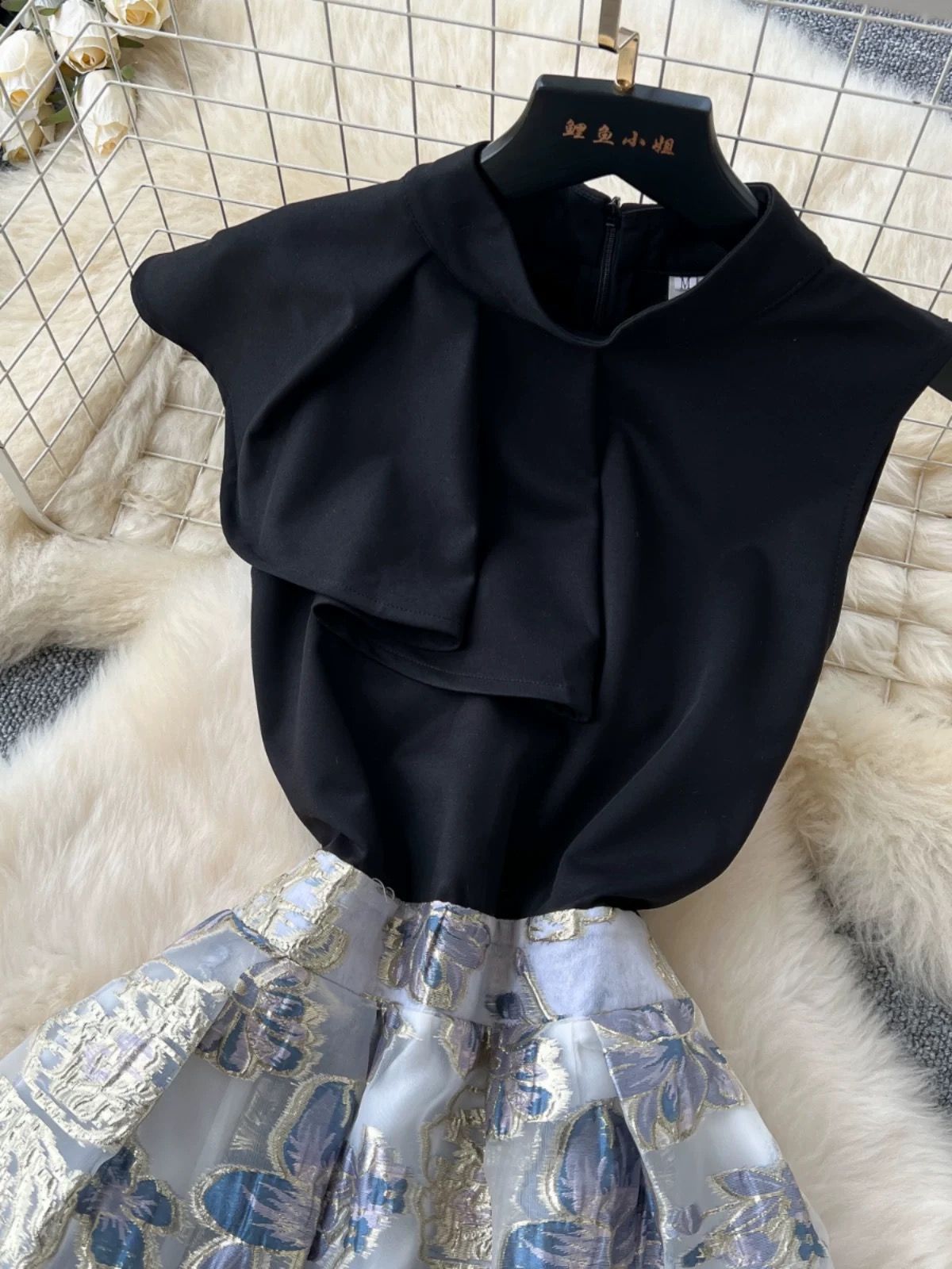 While we wait sparkle jacquard dress FD1241 image