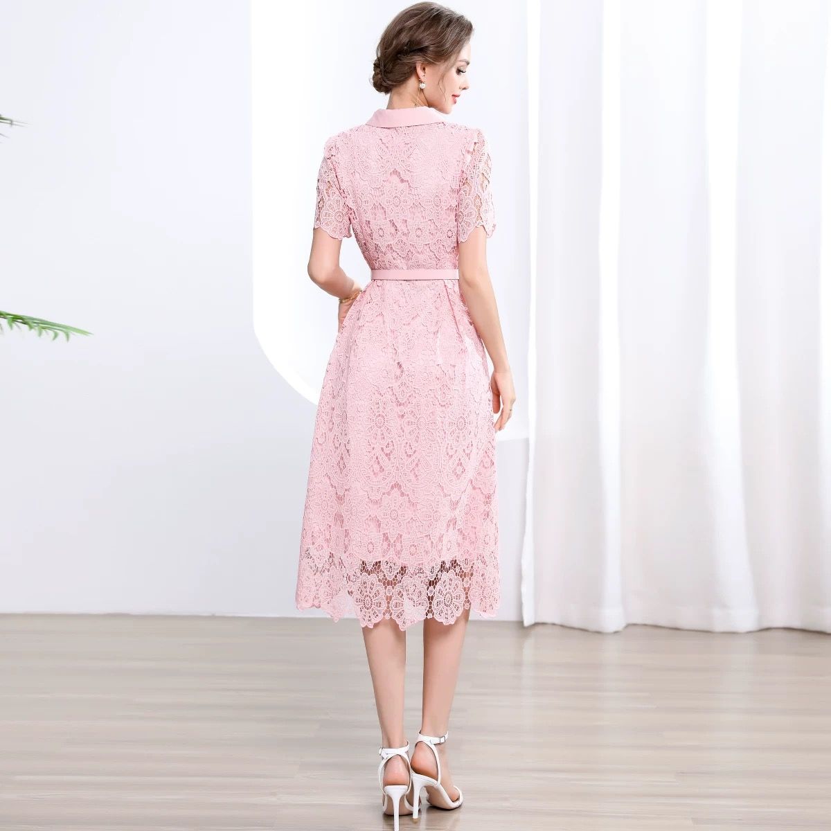 Bridal party lace dress FD393 image