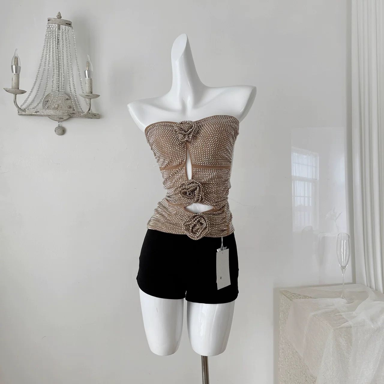 Be bold rhinestone top CTO435