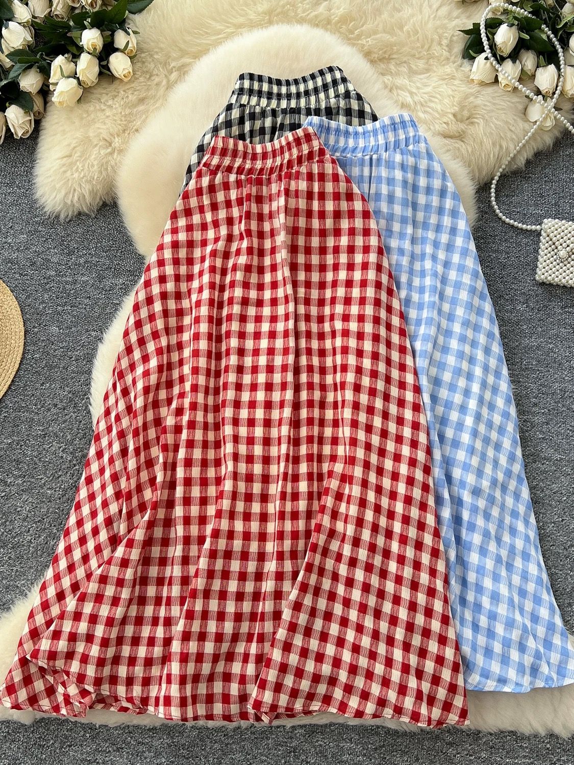 High quality checkered skirt CS173 image