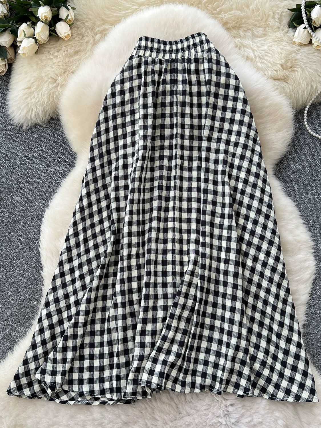 High quality checkered skirt CS173 image