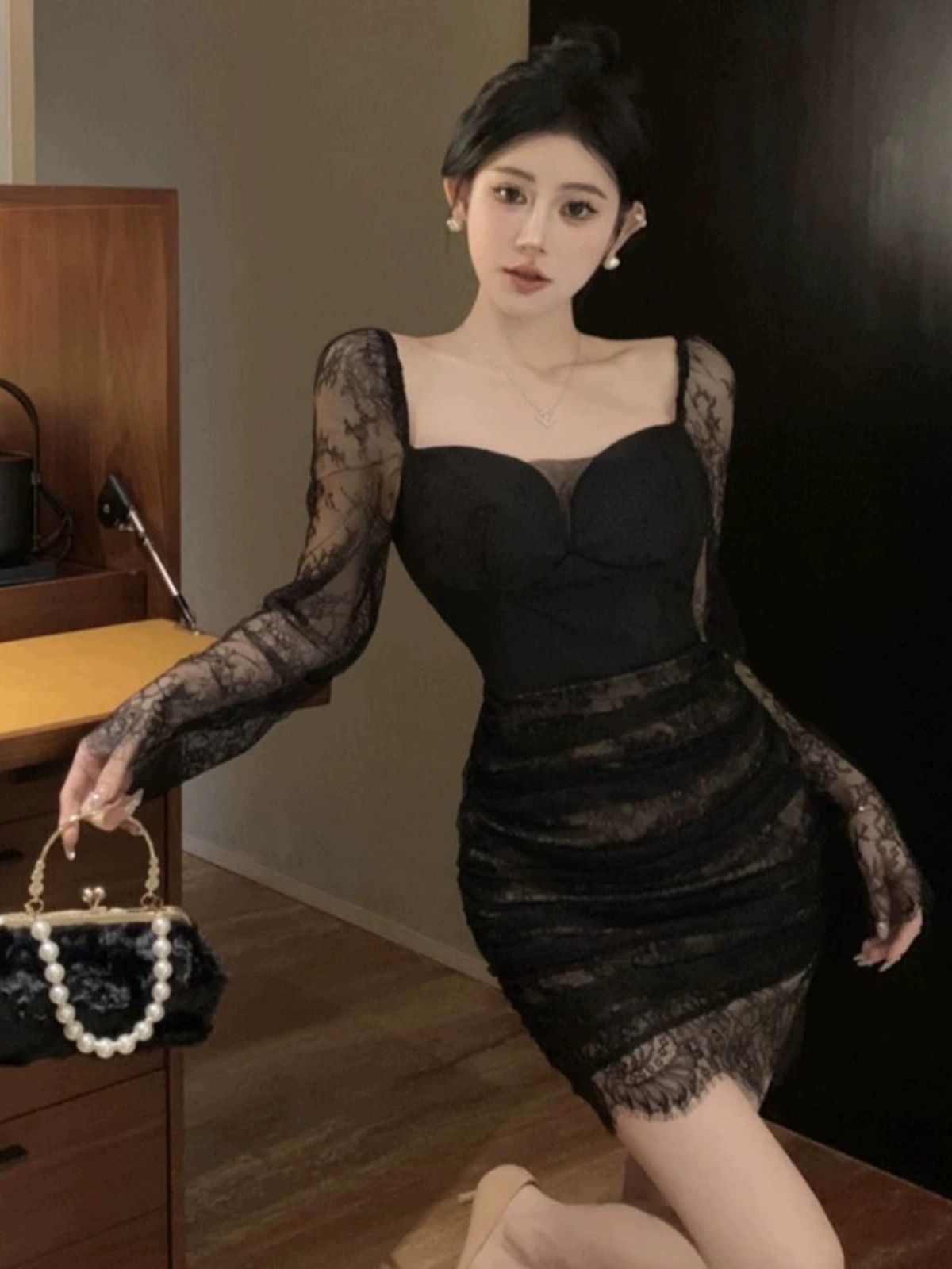 Secret temptations lace dress CBC581 image
