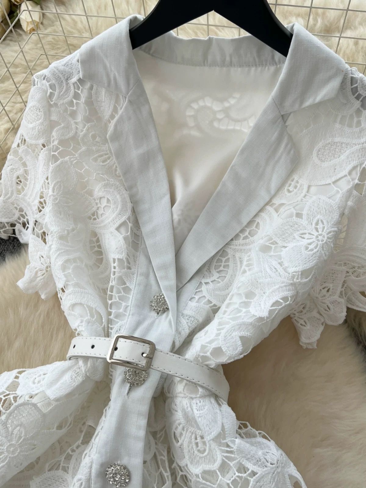 Glow up lace dress FBC429 image