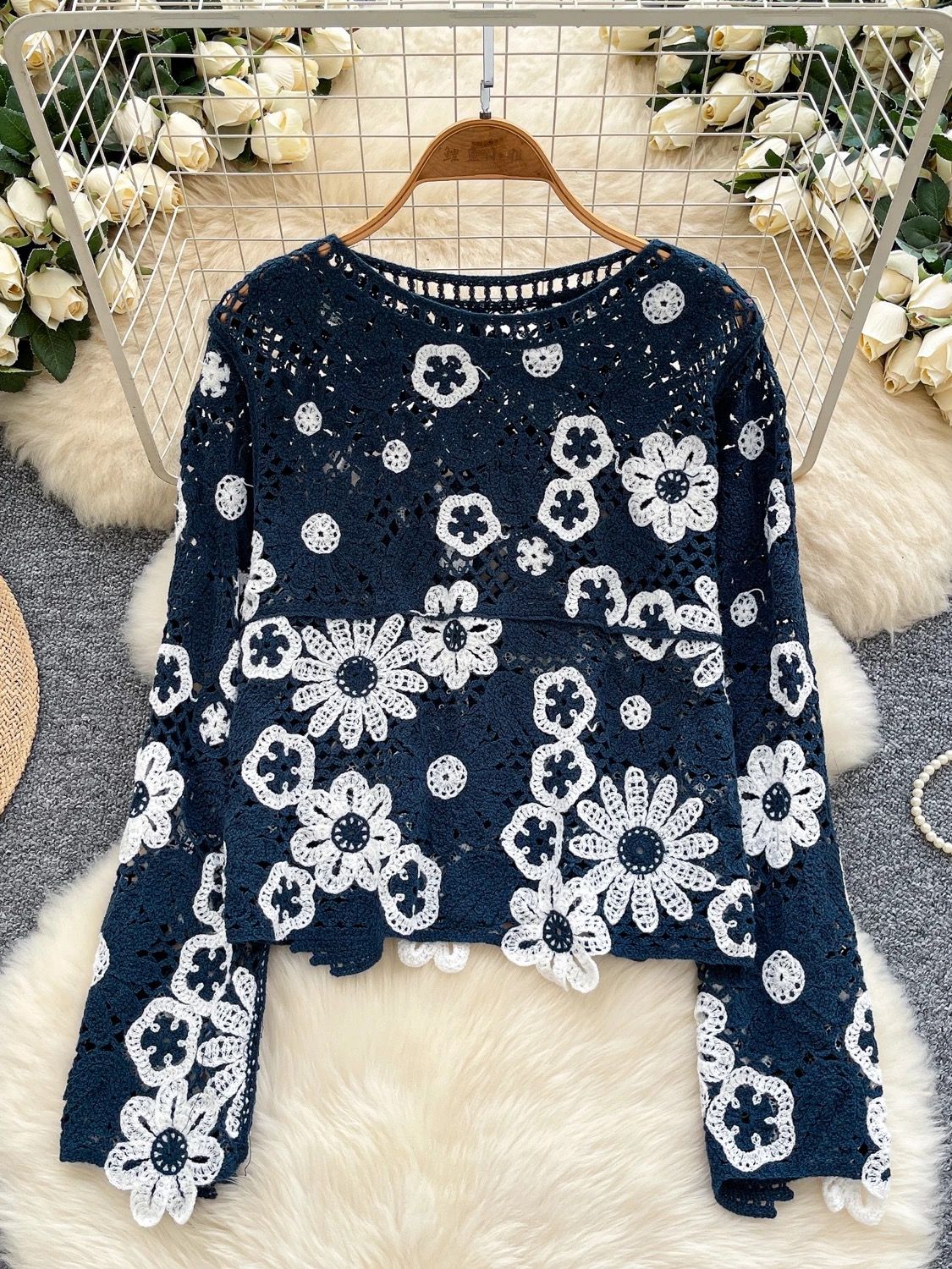 Call you back crotchet top KTO287 image