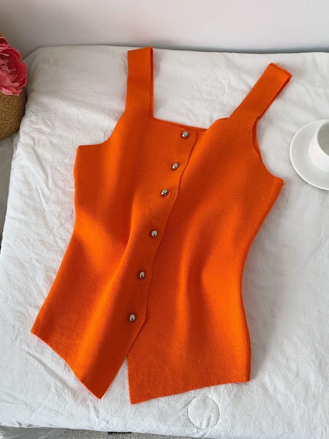 Romantic look vest top KTO286
