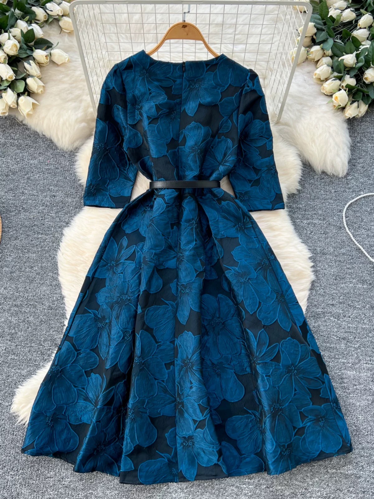 Dreaming in formal jacquard dress & belt FD1251 image