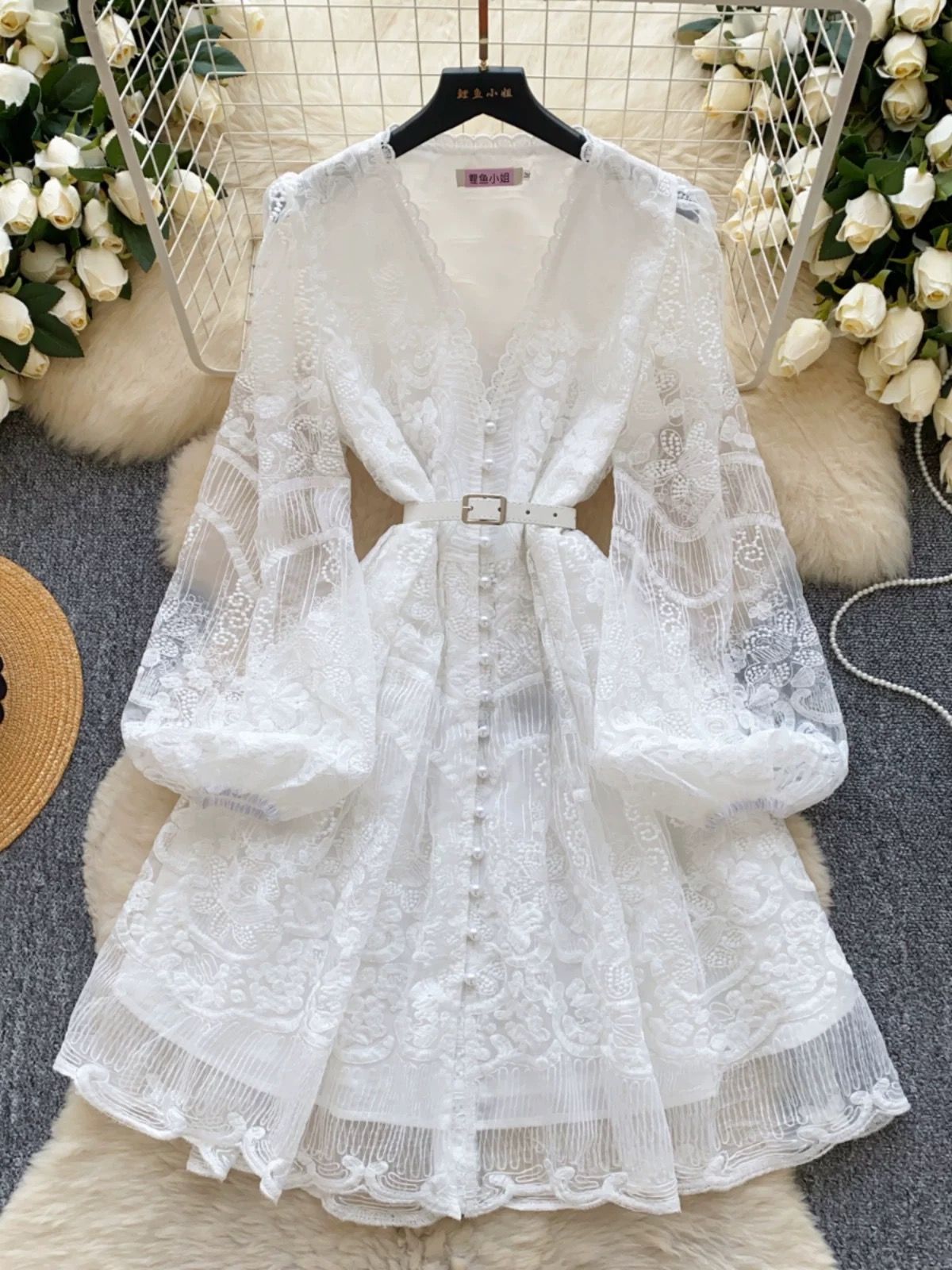 Formal point woolen dress FD1275 image