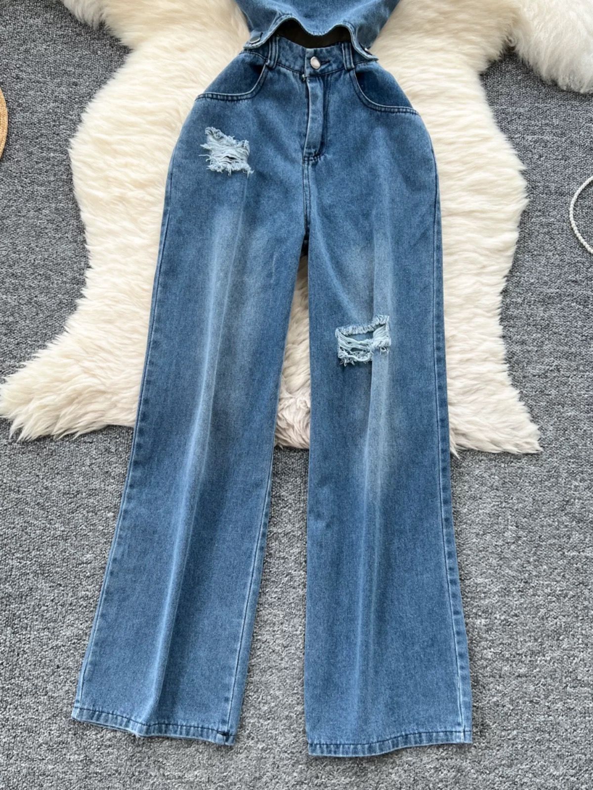 No filter needed denim jumpsuit DJS101 image