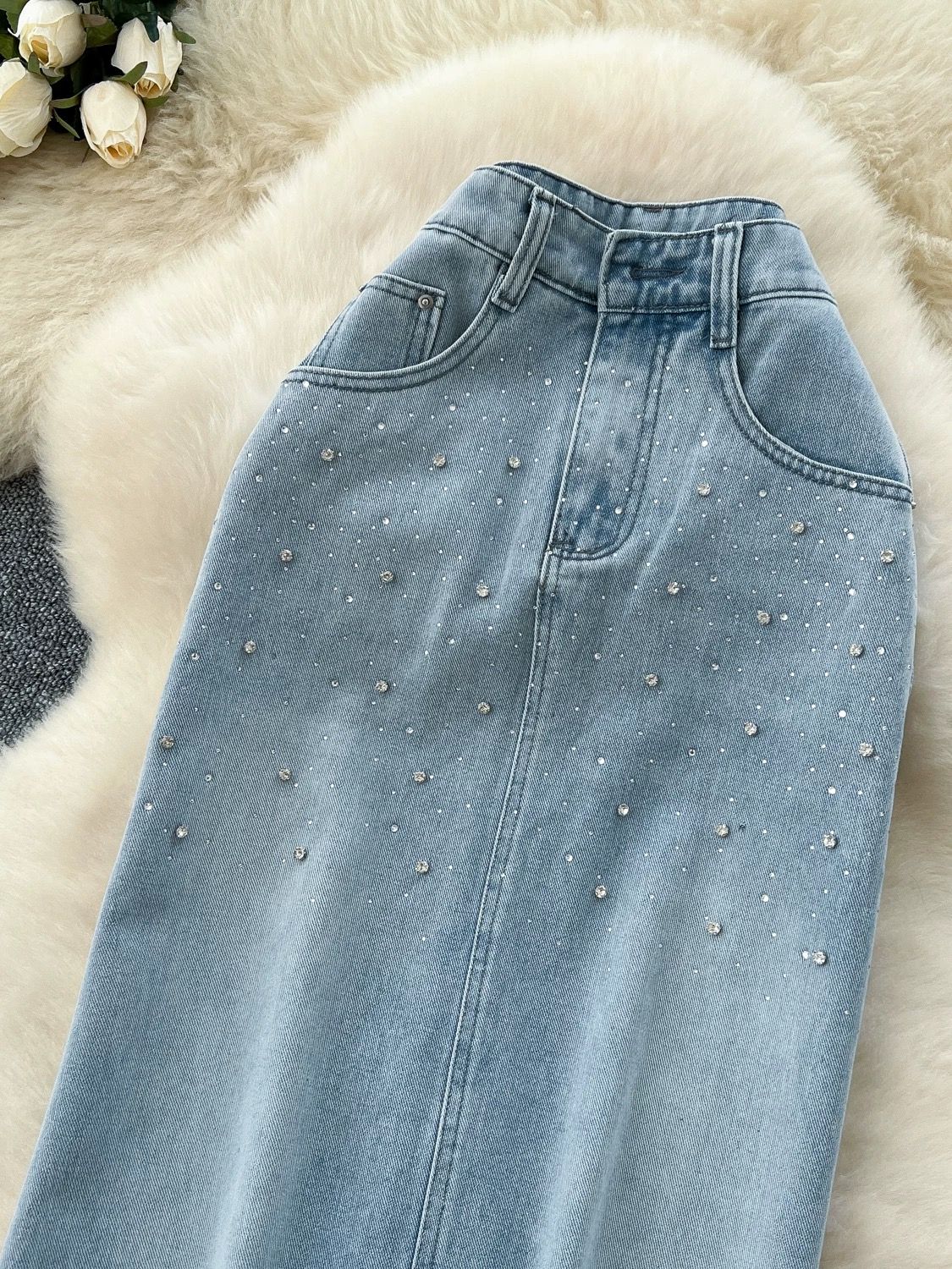 Slay me right denim skirt DS111 image