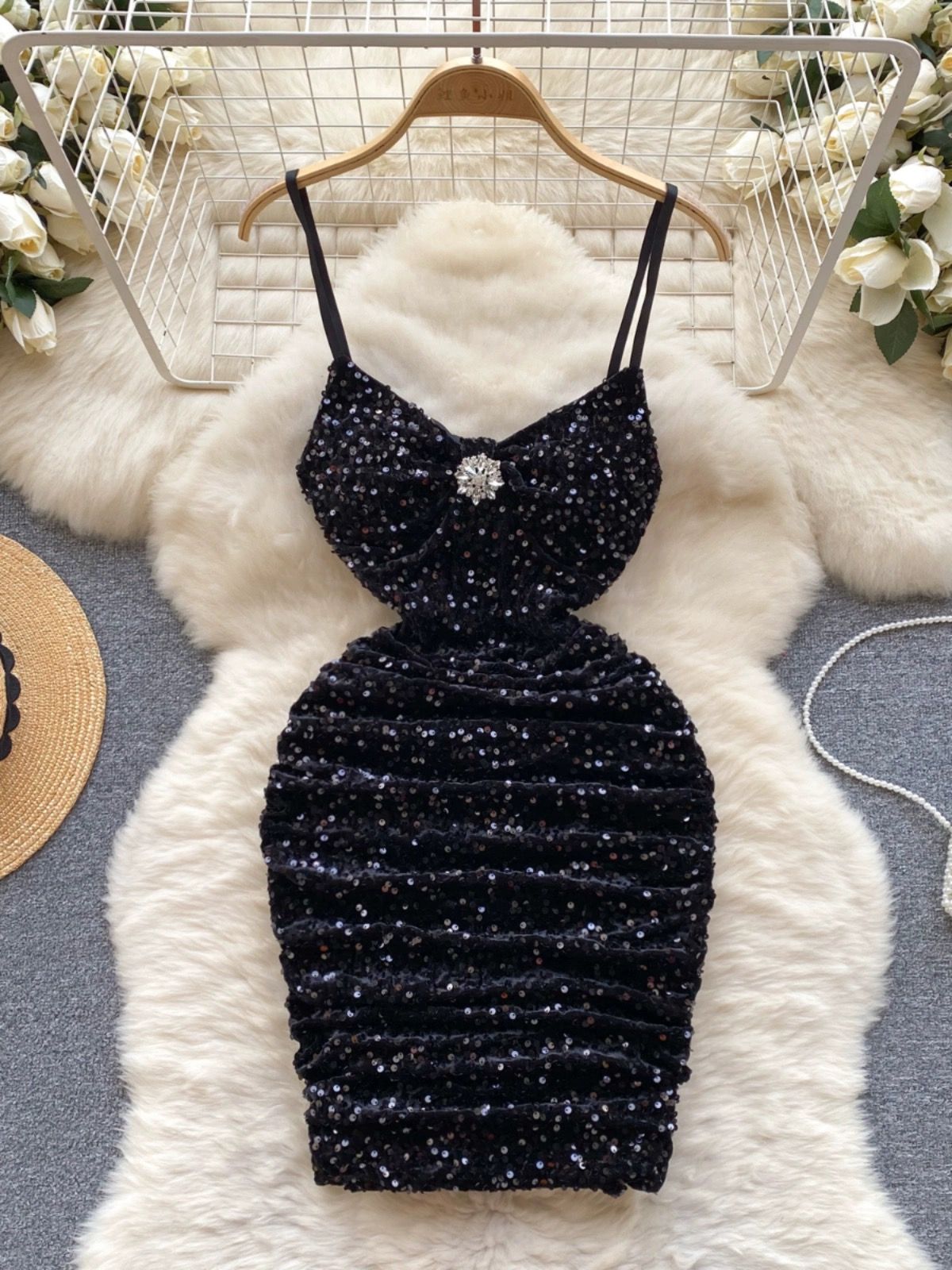 Feeling so shy sequin dress CBC667 image