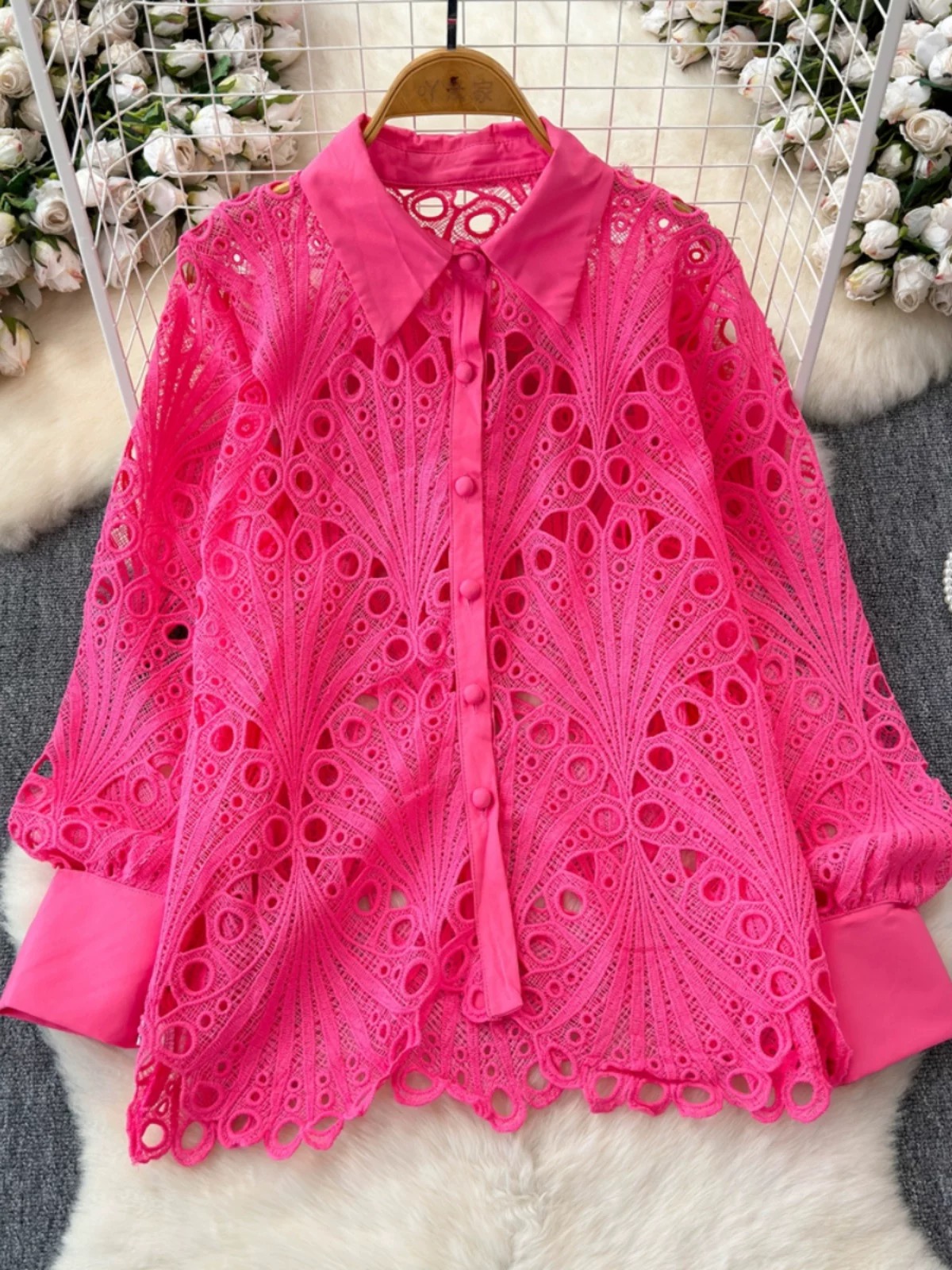 Covert operation lace blouse BE442 image