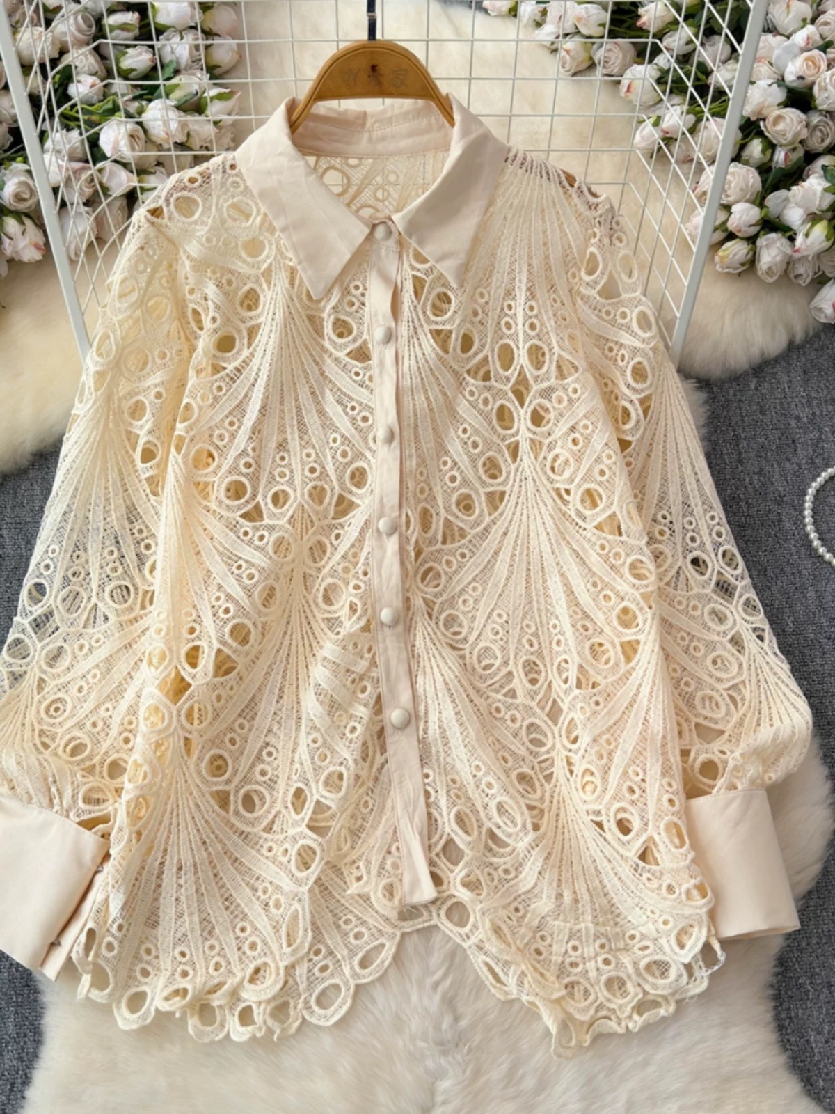 Covert operation lace blouse BE442 image