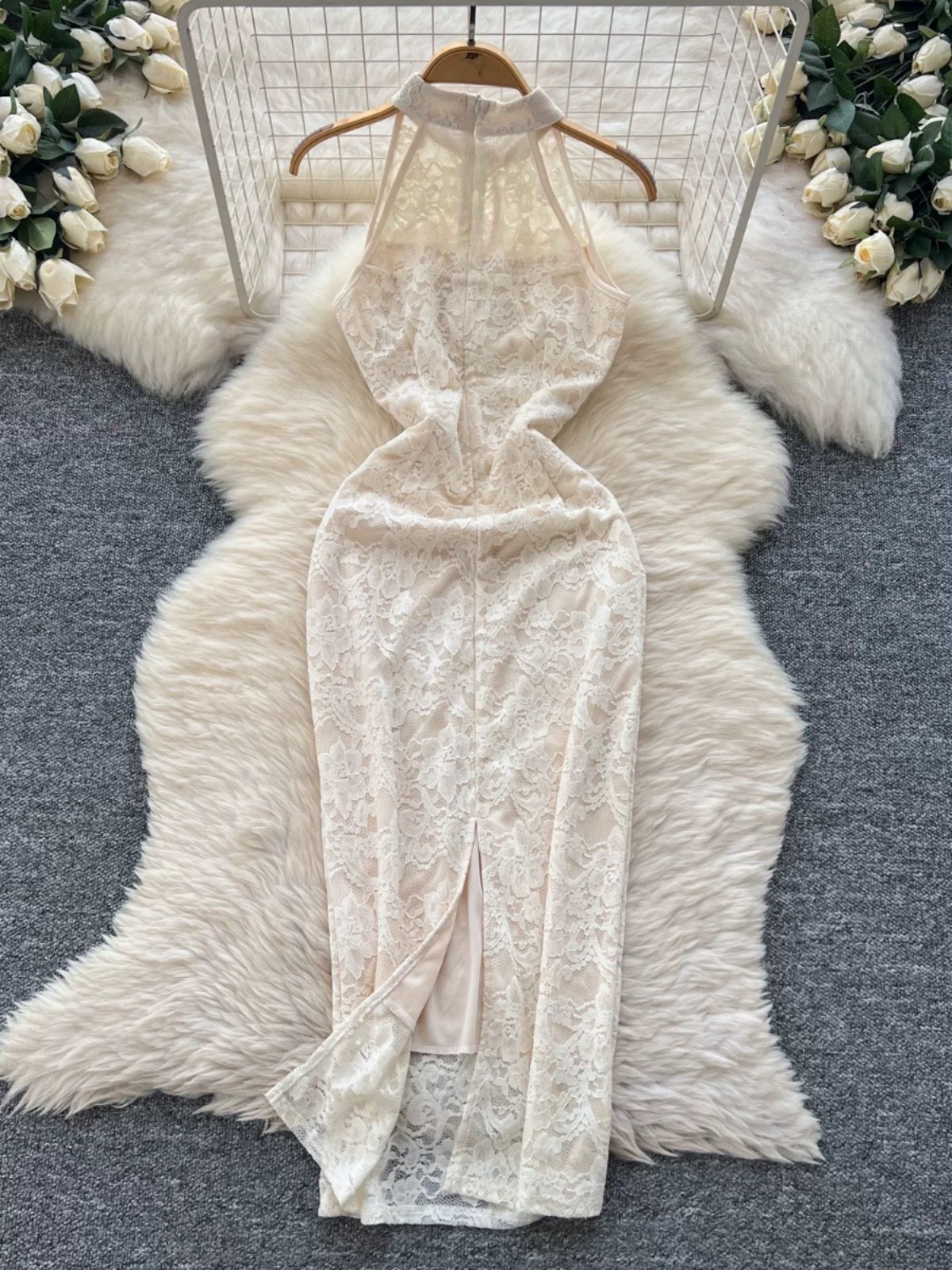 In the right zone lace dress FBC438 image