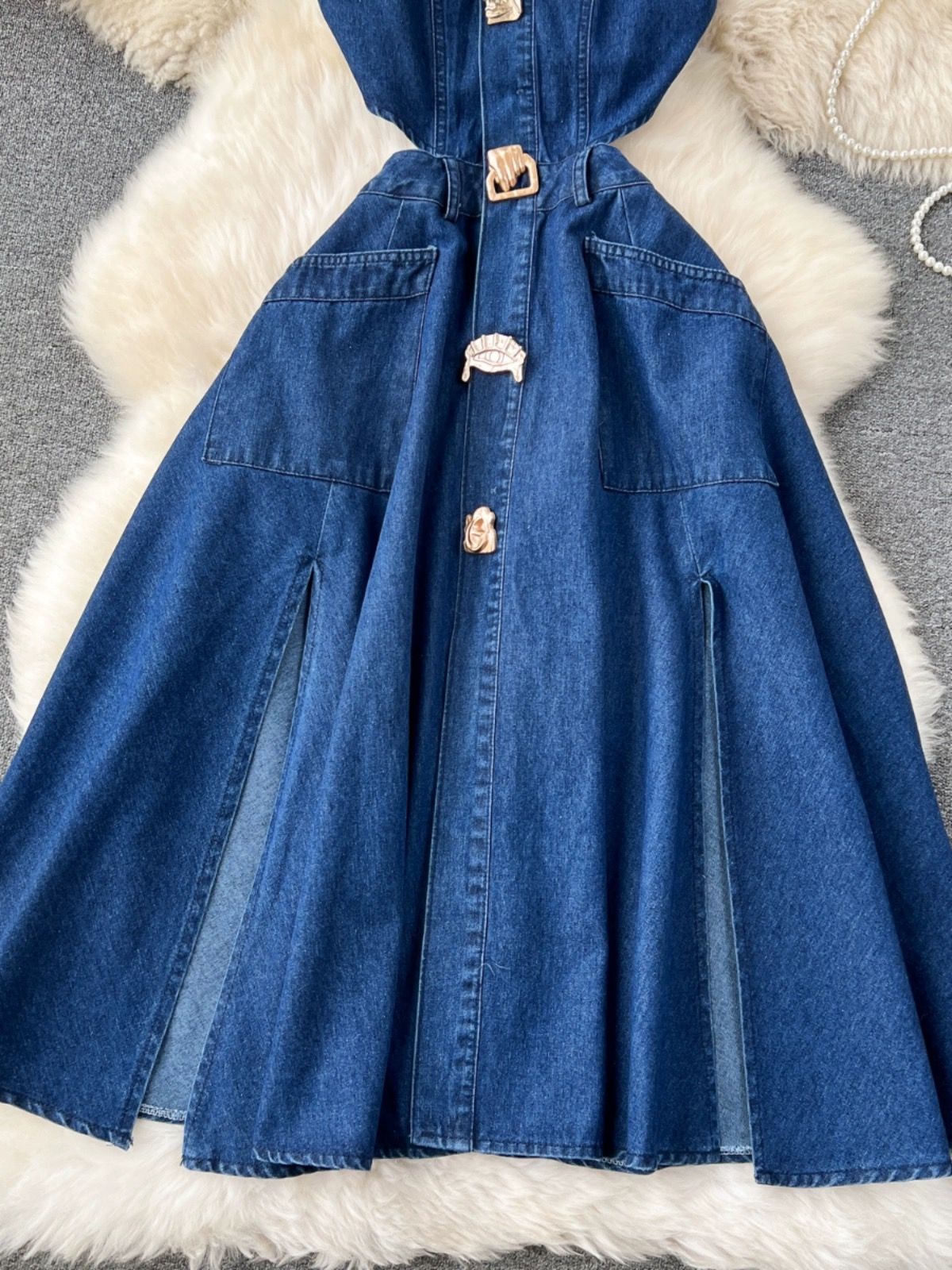 Denim baddie dress DD53 image