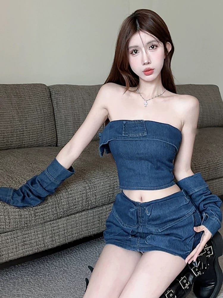 Can’t forget me denim set DTP208 image