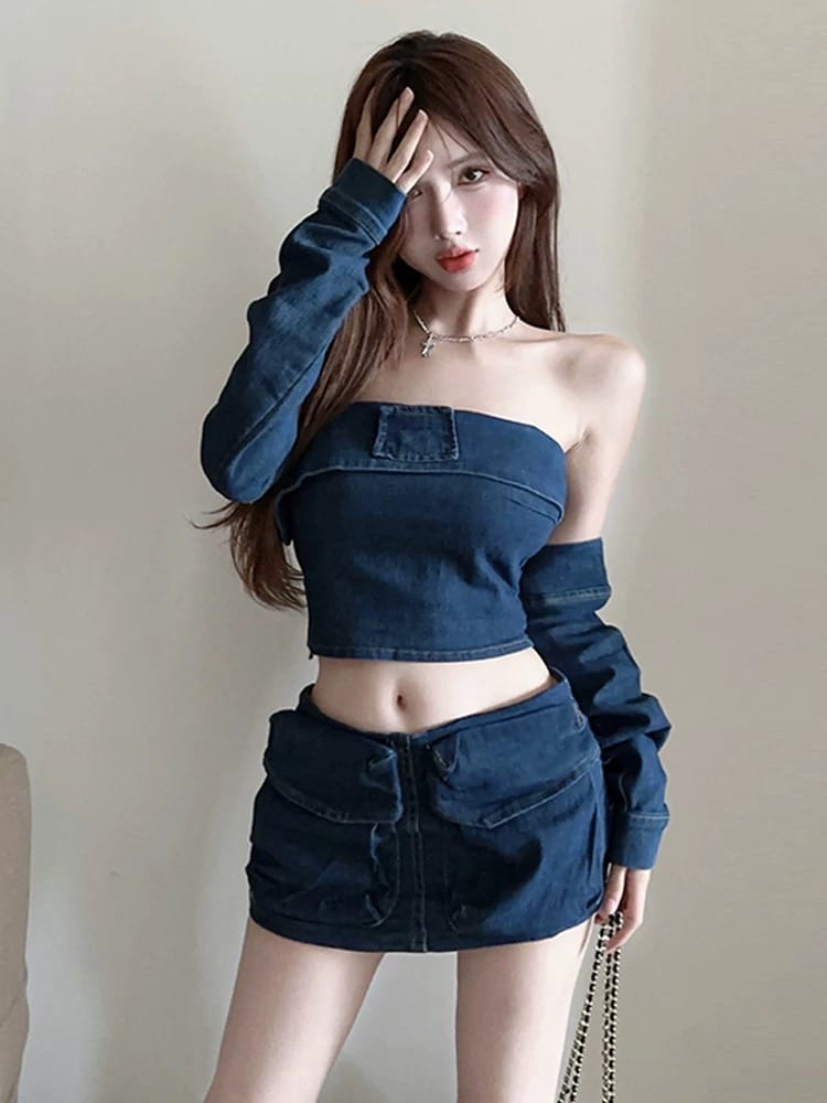 Can’t forget me denim set DTP208 image