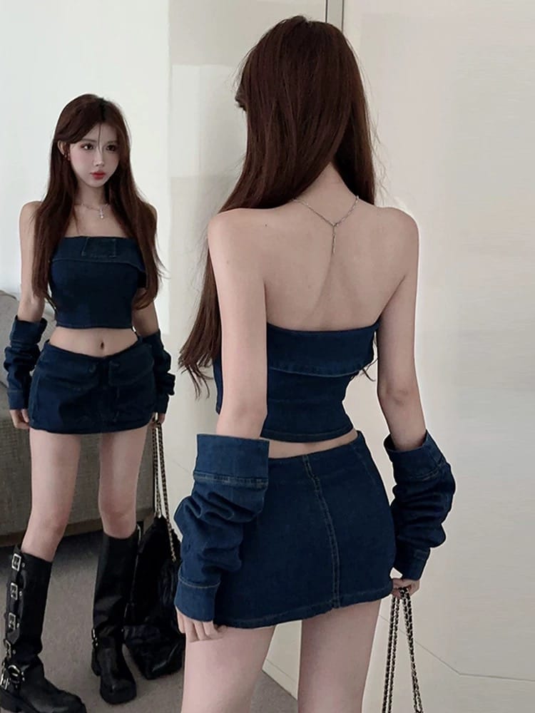 Can’t forget me denim set DTP208 image