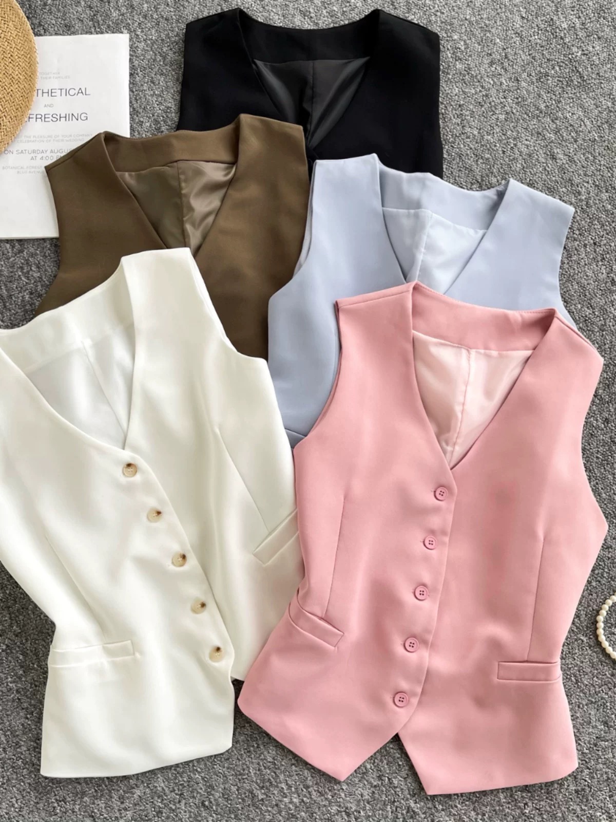 Acting different waist coat top FTO237