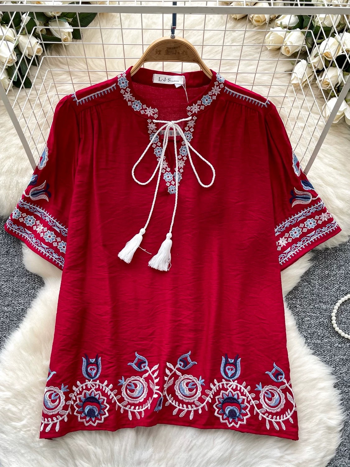 Sailing beauty embroidery top CTO624
