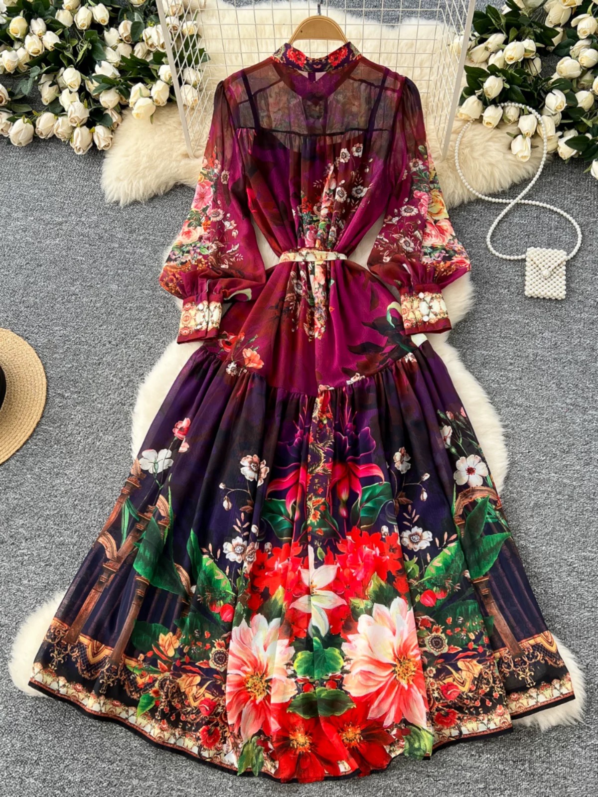 Her moment to shine print Dress ED186 image
