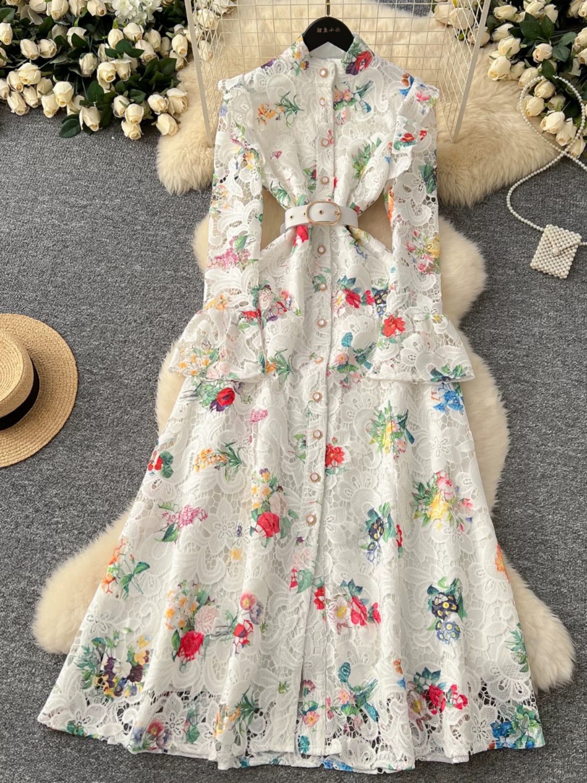 She slays high quality lace dress FD1307