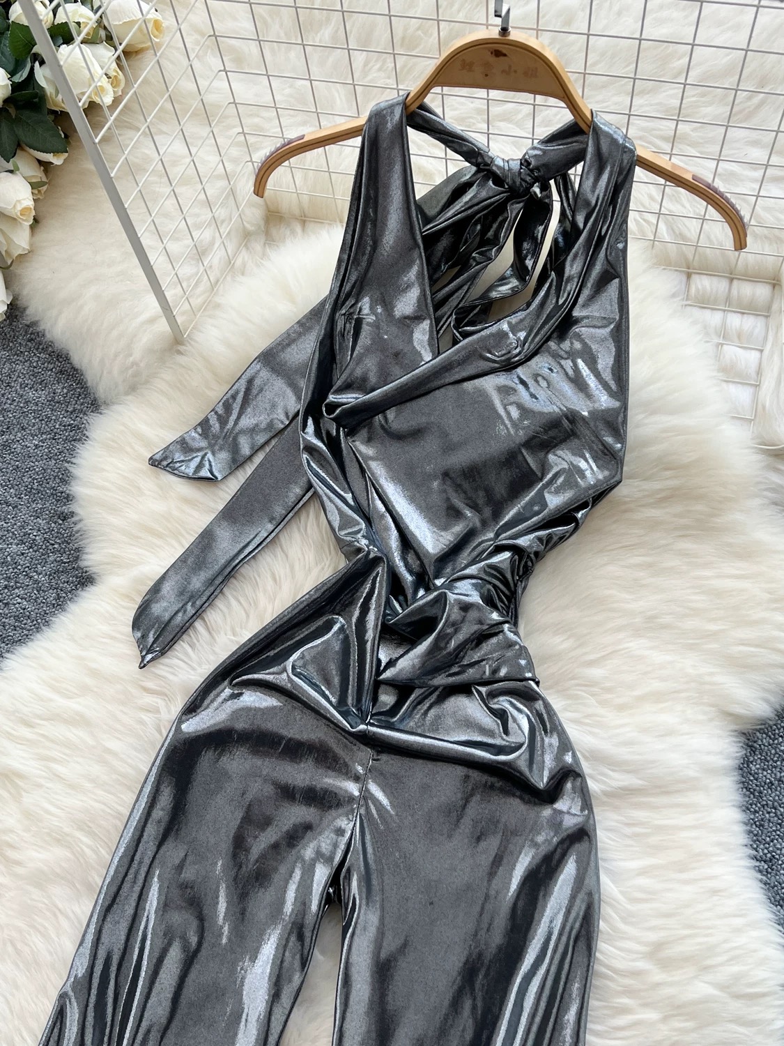 Formal best metallic jumpsuit FJS122 image