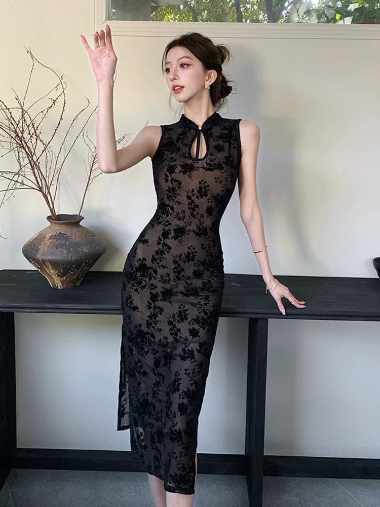 Taking flights qipao dress Q198 image