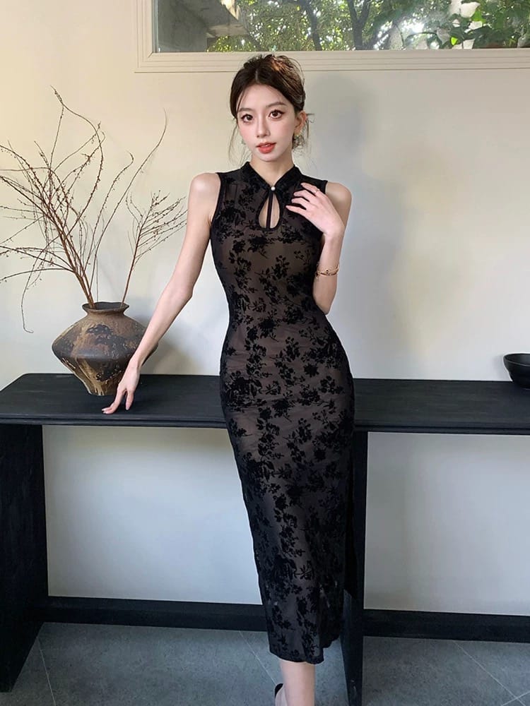 Taking flights qipao dress Q198 image