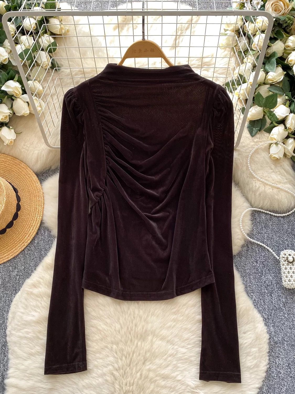 Have a nice day velvet top CTO740 image