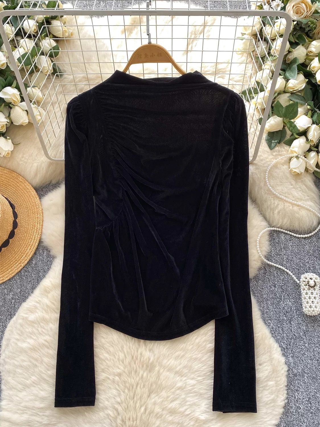 Have a nice day velvet top CTO740 image